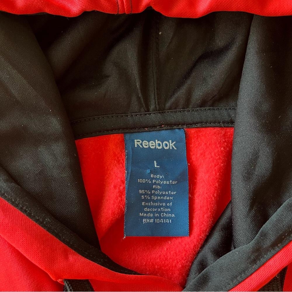 Reebok Active Performance Hoodie Pullover Neon Or… - image 6